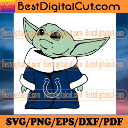 indianapolis colts nfl baby yoda svg, sport svg, f