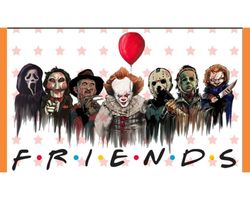 friends killers team png, halloween png, horror characters png