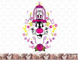 looney tunes halloween sylvester & tweety sugar skull png, sublimation, digital download