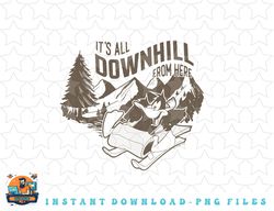 looney tunes daffy duck its all downhill from here logo png, sublimation, digital download
