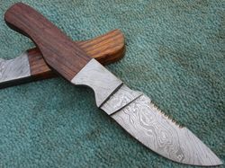 damascus hunting knife , 9" superior hand made damascus steel skinning knife