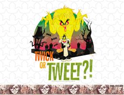looney tunes halloween tweety bird twick or tweet png, sublimation, digital download