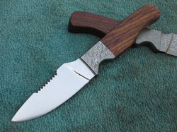 d2 hunting knife , stunning custom hand made d2 skinning knife , camping knife