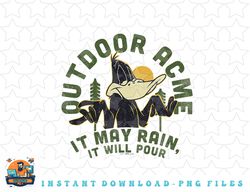 looney tunes daffy duck outdoor acme it may rain logo png, sublimation, digital download