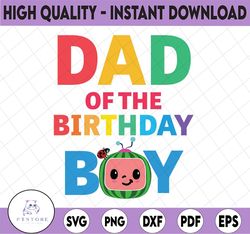 cocomelon dad birthday boy svg, coco melon svg, cocomelon svg, cocomelon birthday svg, watermelon birthday svg png eps