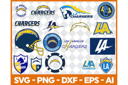 los angeles chargers,nfl svg,football svg file,foo