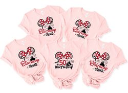 50th birthday shirt, disney birthday squad tee, minnie 50 years old shirt