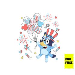 bluey happy 4th of july png, 4th of july png, bluey 4th of july png, bluey png, patriotic png digital file