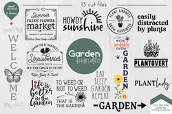 garden bundle svg cut files summer