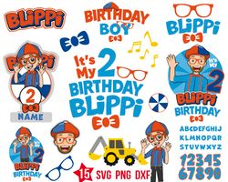 blippi birthday svg for cricut, blippi svg, blippi png