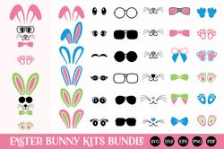 easter bunny kits bundle svg, easter svg