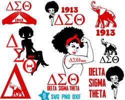 delta sigma theta svg, elephant delta sigma theta svg, png