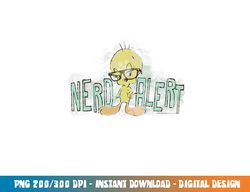 looney tunes tweety nerd alert  png, sublimation