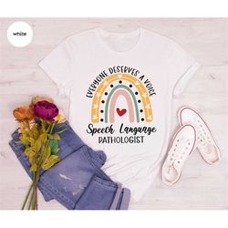 speech therapy t-shirt, speech language pathologist gift, speech therapist gifts, speech language pathology shirt, rainb