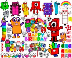 number blocks svg, numberblocks svg, number blocks birthday svg, png