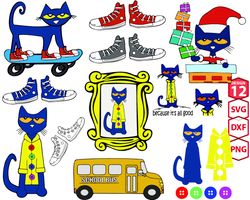 pete the cat svg, pete the cat buttons svg, pete the cat png