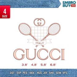 gucci badminton / gucci embroidery design/ logo design/ embroidery pattern/ design pes dst vp3  format