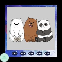 we bare bears svg, bare bears, bare bear svg, bare bear clipart, ice cream, panda, grizzly svg, trending svg, for silhou