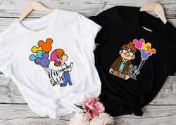 his carl her ellie shirts, carl and ellie shirts, up couple tshirt, disney coupl