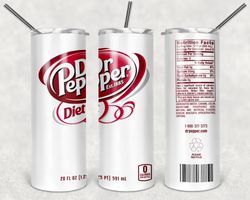 diet dr pepper can tumbler wrap design, soda tumbler, 20oz tumbler designs