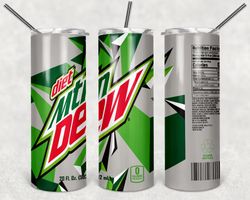 diet mountain dew can tumbler wrap design, soda tumbler, 20oz tumbler designs