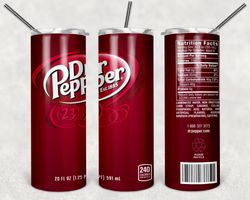 dr pepper can tumbler wrap design, soda tumbler, 20oz tumbler designs