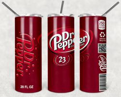 dr.pepper tumbler wrap design, soda tumbler, 20oz tumbler designs