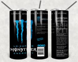 monster logo tumbler wrap design, soda tumbler, 20oz tumbler designs