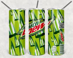 mountain dew tumbler wrap design, soda tumbler, 20oz tumbler designs