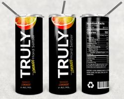 truly lemonade mango lemonade tumbler wrap design, soda tumbler, 20oz tumbler designs