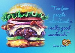 a digitalcard with james beard quote .