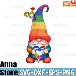 lgbtq pride gnome with heart balloon svg,gay pride svg,lgbt day svg,lesbian svg,gay svg,bisexual svg,transgender svg