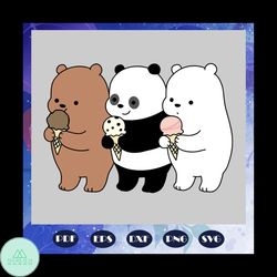 we bare bears svg, bare bears, bare bear svg, bare bear clipart, ice cream, panda, grizzly, bears, bare bears hug, bears