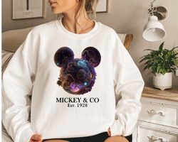 retro mickey and co disneyland est 1955 sweatshirt, galaxy disneyland sweater, 2