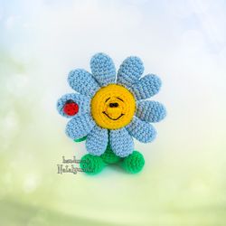 smiling flower chamomile, summer flower, multicolored daisy, handmade interior flower, wild flower souvenir