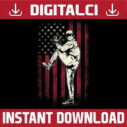 american flag pitcher baseball apparel baseball png, american flag pitcher baseball apparel png, digital file
