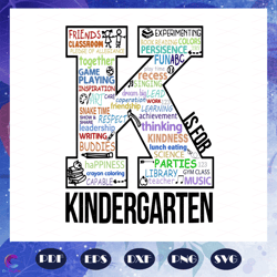 k is for kindergarten, first day of school, kindergarten svg, kindergarten gift,