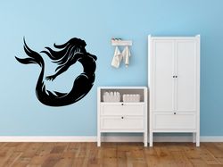 mermaid sticker mythic character, swimming pool sticker, car sticker wall sticker vinyl decal mural art decor