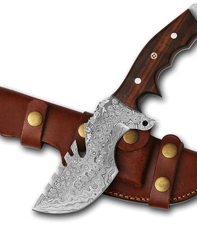 handmade damascus steel tracker knife - bushcraft knife - hunting knife-survival knife-fixed blade knife & camping knife