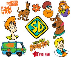 scooby doo svg, scooby doo and shaggy svg, scooby doo birthday svg, png