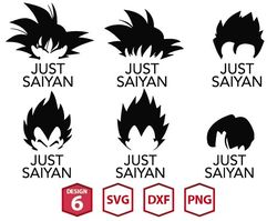 dragonball silhouette svg 04, goku dragon ball z svg