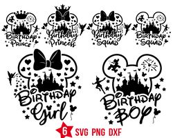 mickey mouse birthday boy girl svg, disney mouse svg, minnie svg, png files