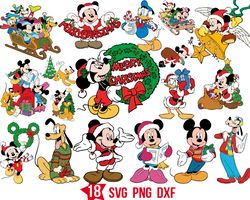 disney mouse christmas svg bundle, mickey christmas svg, png