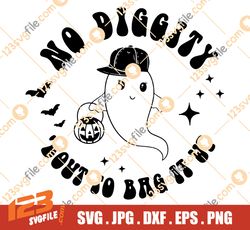 no diggity bout to bag it up svg, boy ghost svg, boy halloween svg, no diggity bout to bag it up png,no diggity svg,