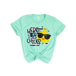 Boys Easter Shirt, Here for the Chicks Shirt, Toddler Easter Tee, Cute Easter Shirt, Easter Chick Shirt, Funny Easter Te