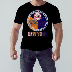 new york sport team ny yankees ny knicks and ny giants shirt, unisex clothing, shirt for men women, graphic design