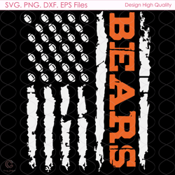 bears american flag svg, sport svg, chicago bears svg, american flag svg, chicag