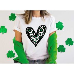 Heart Shamrock Shirt, Womens st pattys shirt, Shamrock tee, St patricks day shirt, Womens st paddys, cute st pattys shir