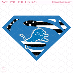 superman detroit lions svg, sport svg, detroit lions svg, superman logo svg, ame