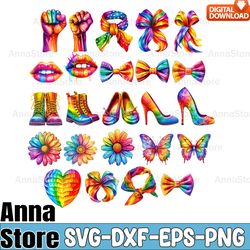 lgbt pride rainbow bundle clipart svg,gay pride svg,lgbt day svg,lesbian svg,gay svg,bisexual svg,transgender svg,queer